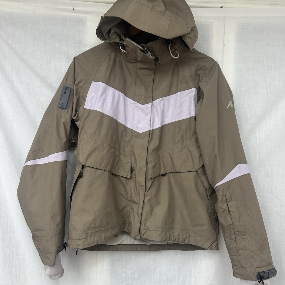 Eastern Mountain Sports Jacket Womens Small Tan GoreTex Ski Winter Trekking